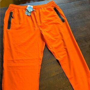 New w/Tags, lightweight/thin, orange joggers